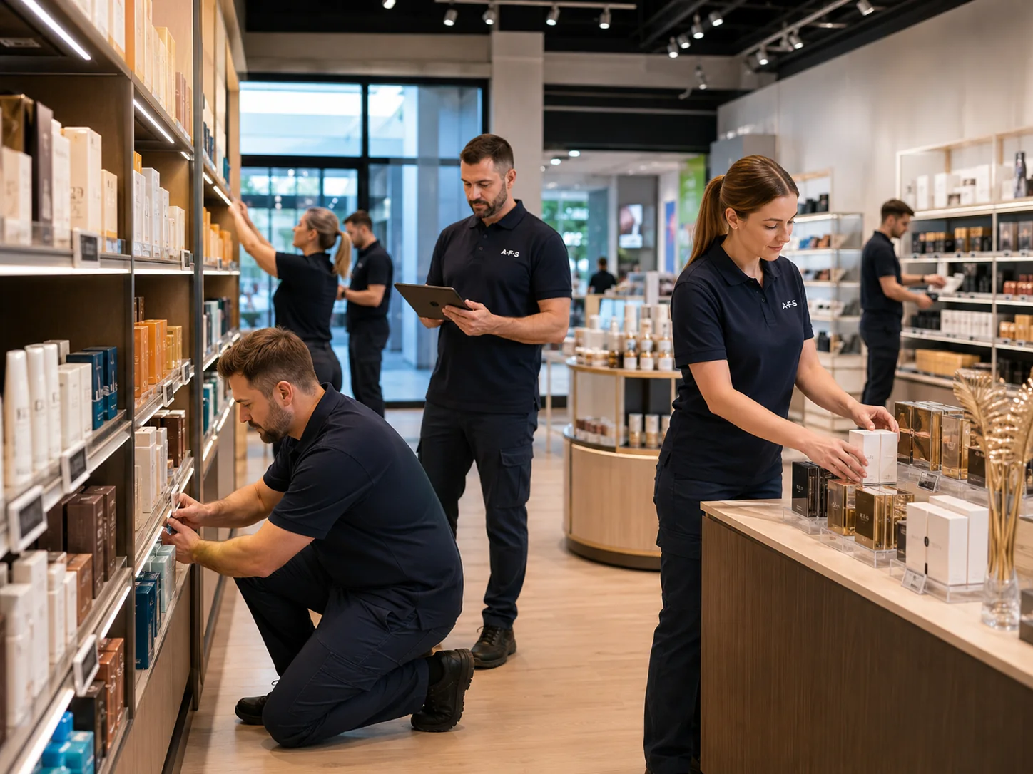 Bauschluss- und Glasreinigung für eine Retail-Eröffnung