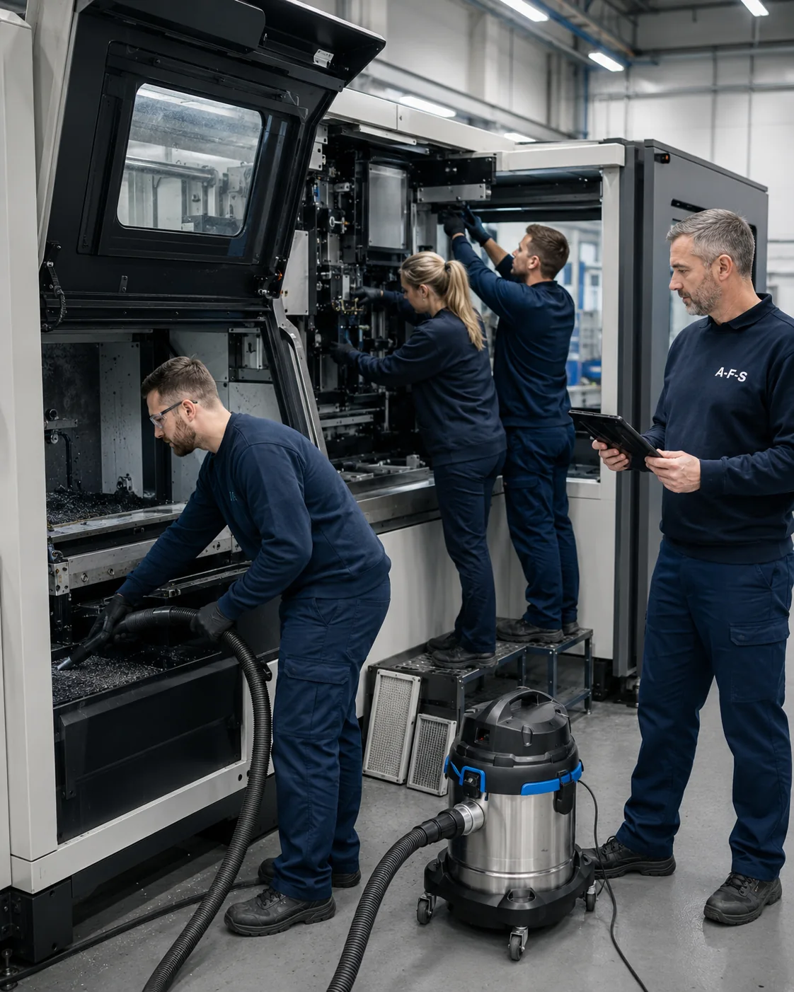 Produktionsnahe Hallenreinigung im Sicherheitsbereich
