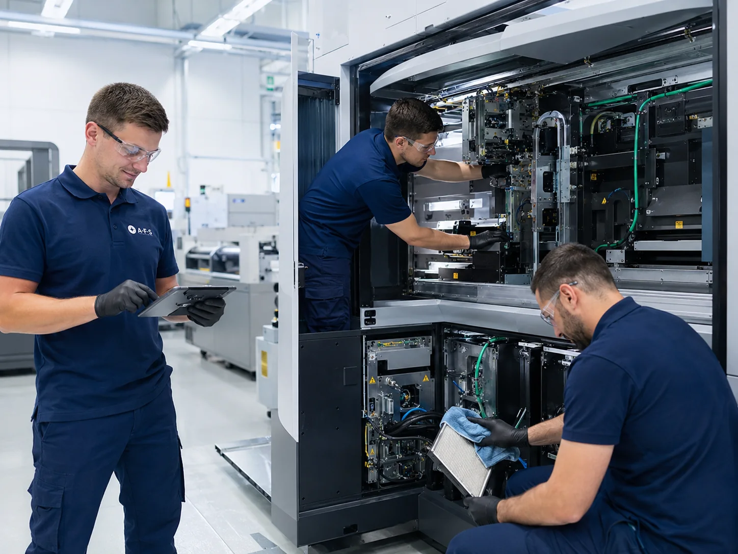 A-F-S Team bei einem technischen Anlagenservice